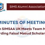 Minutes of Meeting: Faisal Masud Scholarship